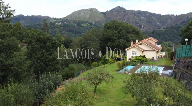 Caxidi. Cangas de Onís. Casa en venta con amplio jardín y piscina
