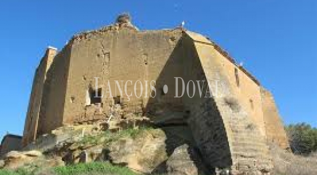 Huesca. Castillo medieval en venta. Barbués. Aragón.