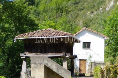 Casa rústica tradicional de pueblo en venta cerca Covadonga. Cangas de Onís.
