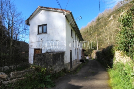 Casa rústica tradicional de pueblo en venta cerca Covadonga. Cangas de Onís.
