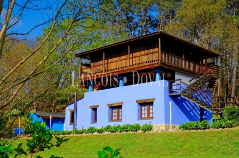 Finca y casa asturiana típica con panera en venta. Trevías. Valdés. Asturias. 