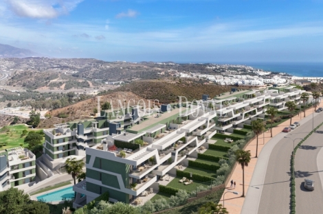 Cala de Mijas. Apartamentos en venta de obra nueva. Cerca del Campo de Golf y con Vistas al Mar