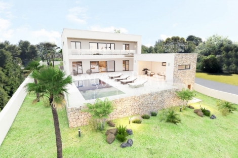 Cala Provensals. Terreno en venta con proyecto para chalet exclusivo. Mallorca