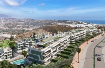 Cala de Mijas. Apartamentos en venta de obra nueva. Cerca del Campo de Golf y con Vistas al Mar